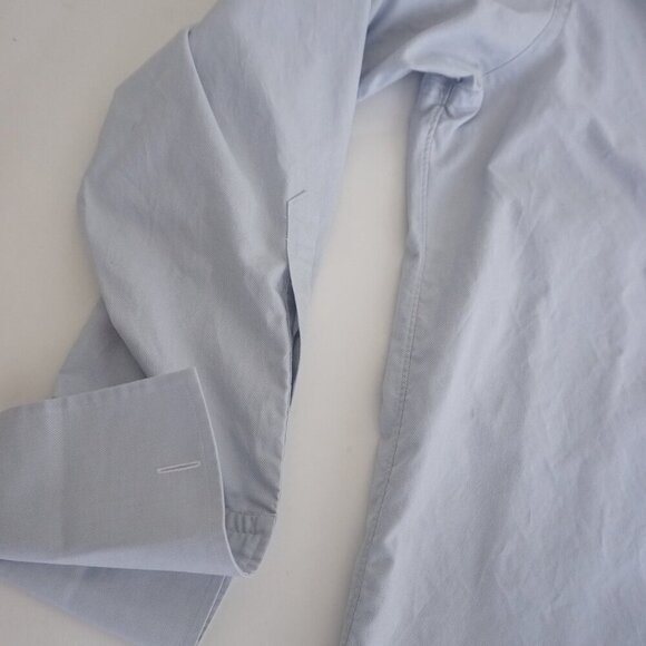 Brooks Brothers Makers Baby Blue Luxury Button Down 100% Cotton Dress Shirt XL - Picture 7 of 9